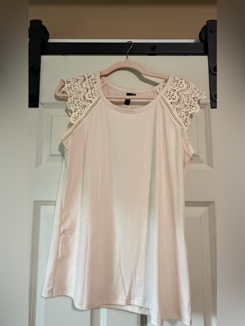 Lace-Sleeve Cream Women's Camisole
